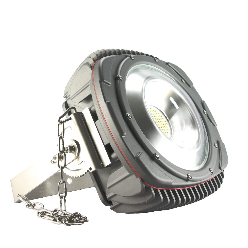 Side Vidw of 180W LED Flood Light for Maritime Application